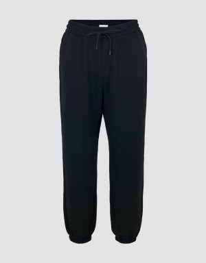 Urban Revivo Drawstring Belli Örme Jogger Erkek Pantolon Siyah | OYO7417AQ