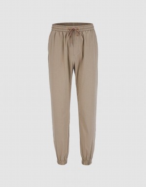 Urban Revivo Elastic Belli Jogger Erkek Pantolon Haki | XKG778GW