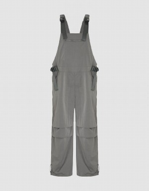 Urban Revivo Overall With Front Fermuarlı Pocket Kadın Pantolon Açık Gri | BKE574VQ