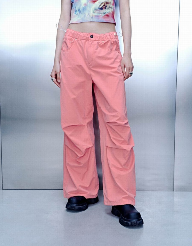 Urban Revivo Loose Jogger Kadın Pantolon Pembe | QJX9539AK