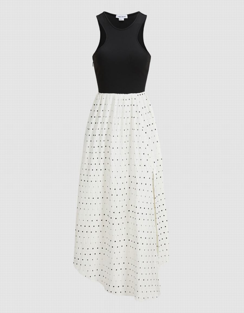 Urban Revivo Polka Dot Halter Kadın Elbise Beyaz | WHT582MI